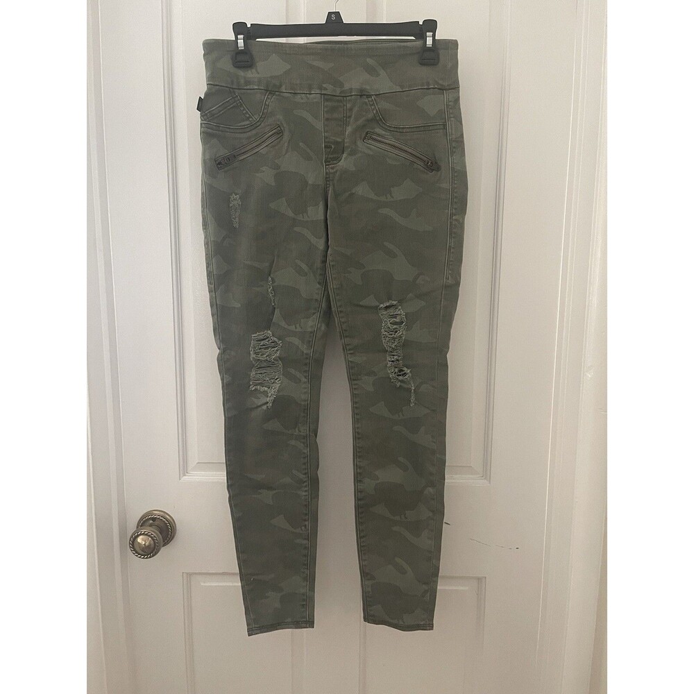 Rock & Republic Women’s Green Camo Ripped Slimming Denim Fever Jeans Size 10M